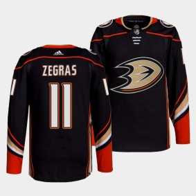 Mens Anaheim Ducks #11 Trevor Zegras Black Home Adidas Stitched NHL Jersey Dzhi